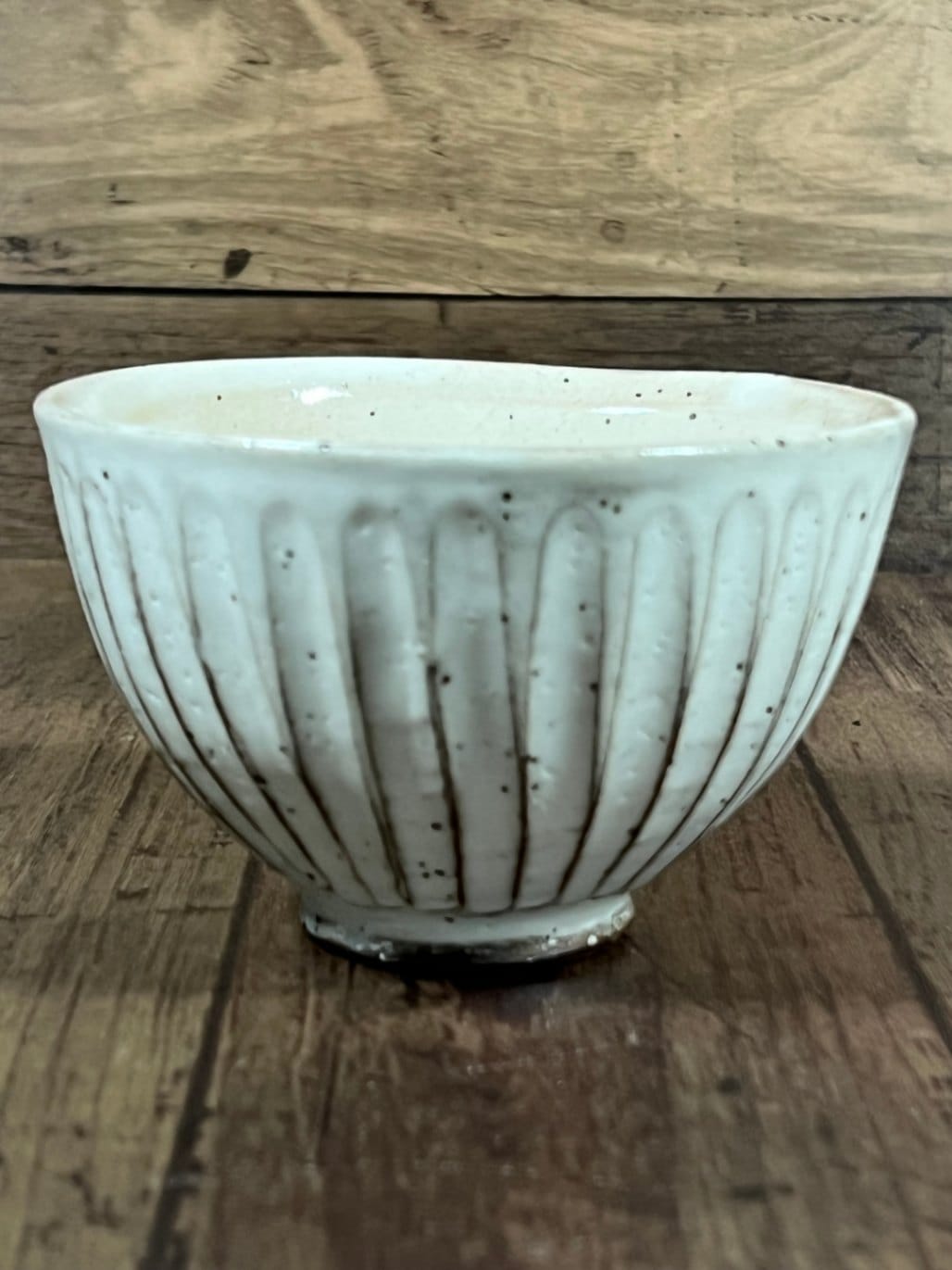 京都粉引 削ぎナツメ椀 7062