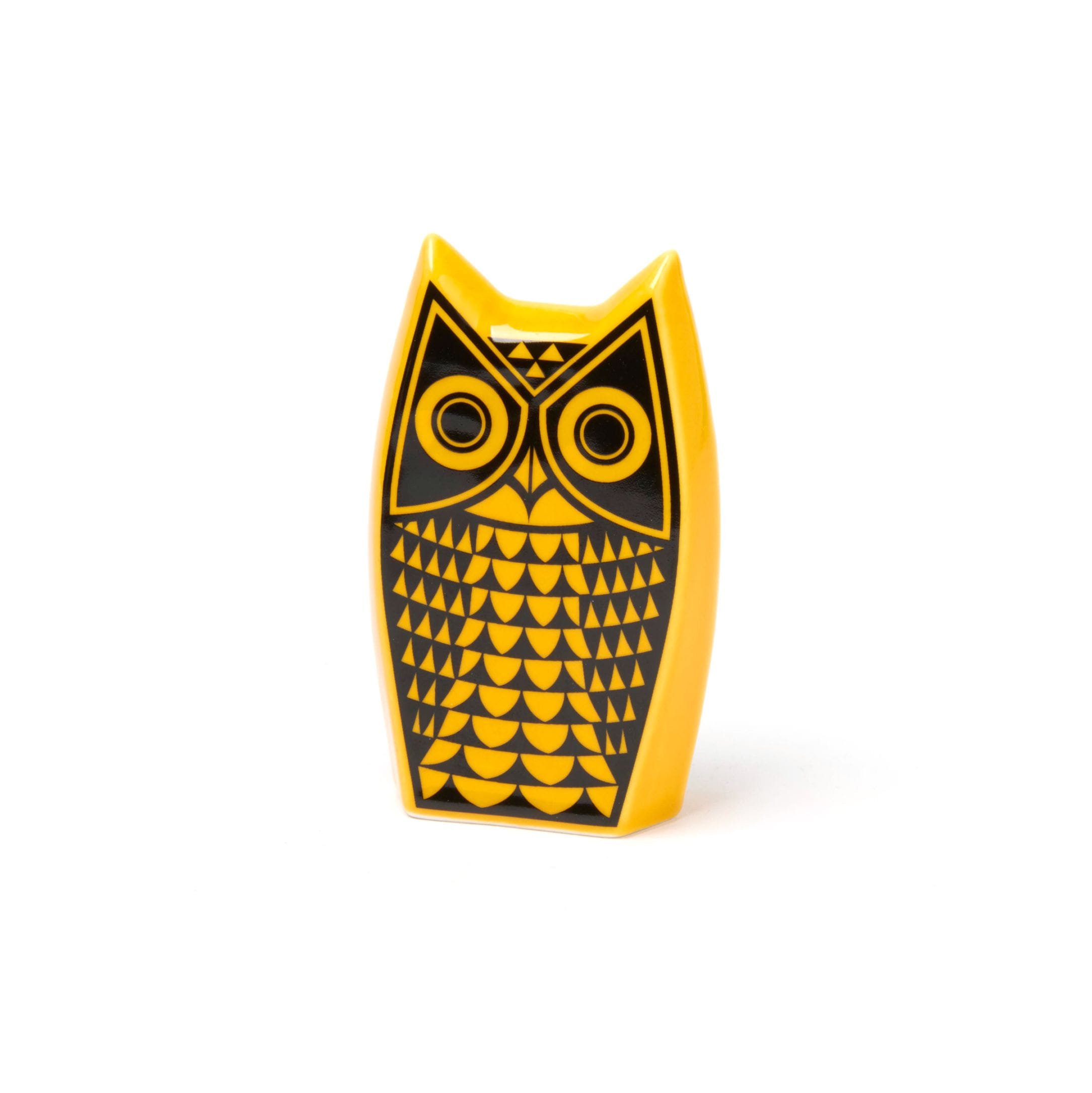 WINSTANLEY OWL　ふくろうのオブジェ(黄色) 英国から届いた手作りのふくろうの置物、愛くるしい表情のウィン