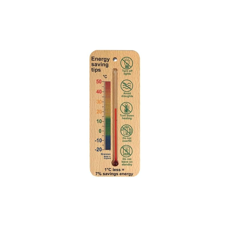 Wood Wall Thermometer 150mm Saving