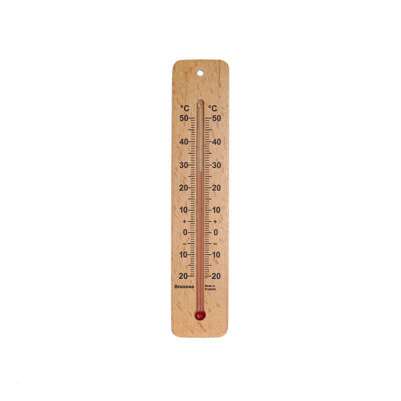 Wood Wall Thermometer 215mm