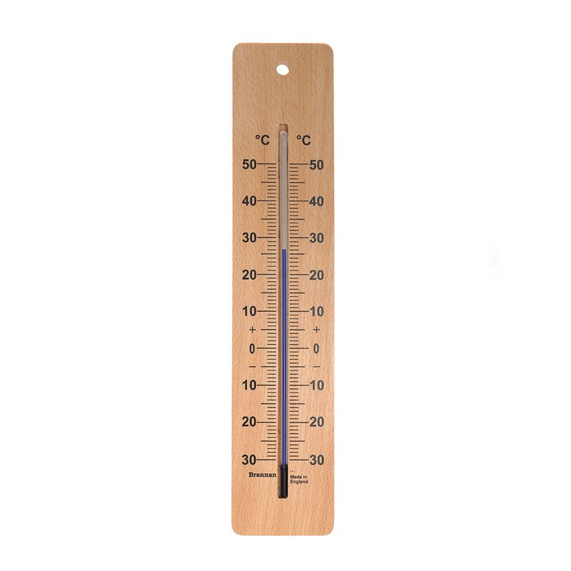 Wood Wall Thermometer 380mm