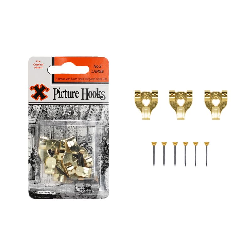 X Picture Hooks No3 set of 3 