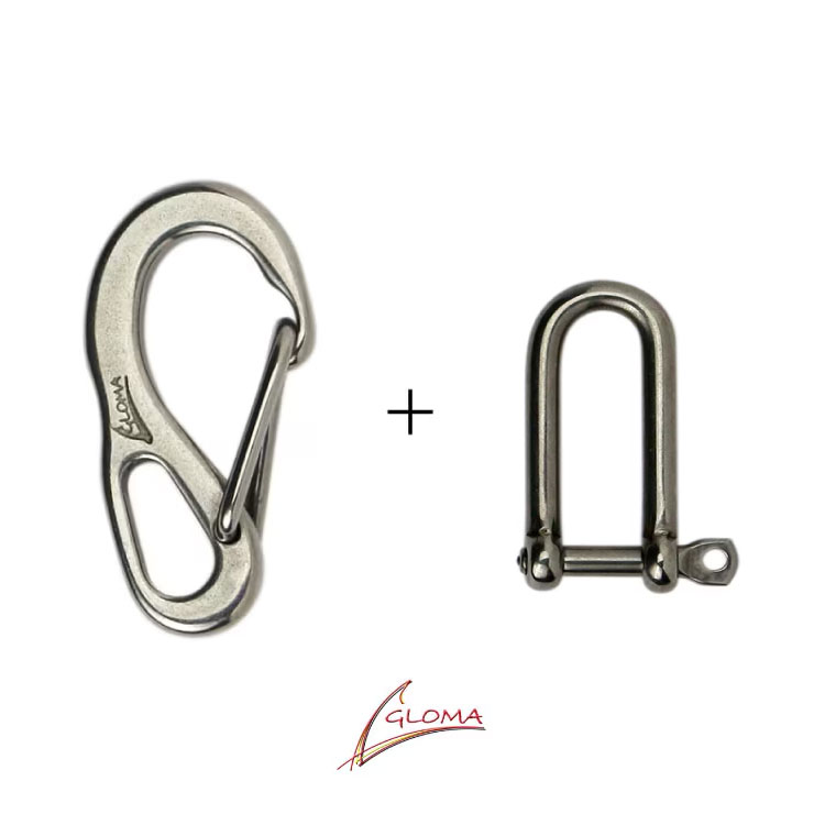 Set】GLOMA グローマ カラビナ 1502 & ロングシャックル 202 Set】GLOMA グローマ カラビナ 1502 & ロングシャックル 202
