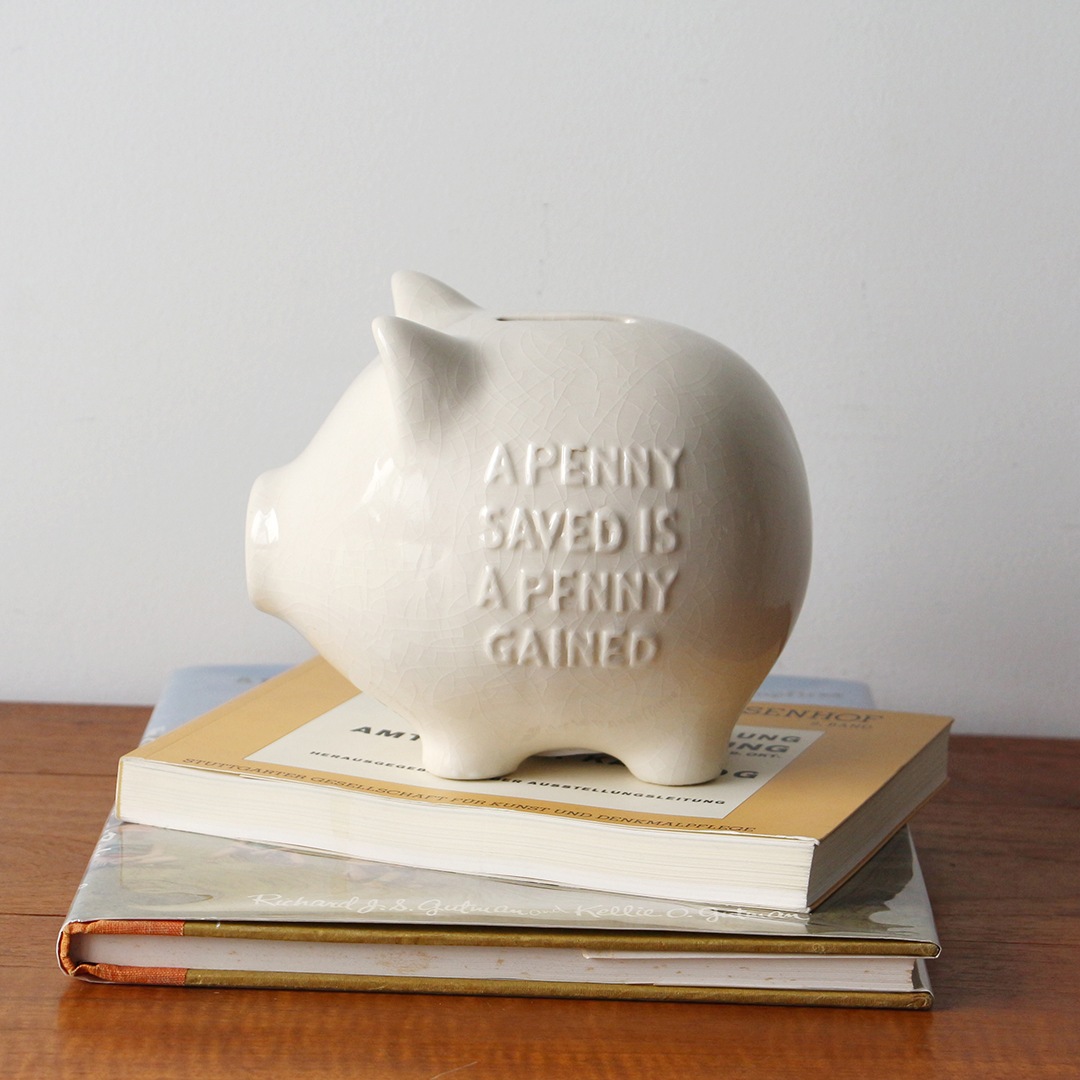 クラックル ピギー バンク | ぽってりとしたヴィンテージの風合いの