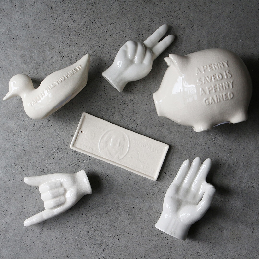 クラックル ピギー バンク | ぽってりとしたヴィンテージの風合いの