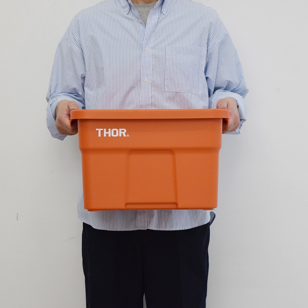 楽天市場】収納BOX THOR LARGE TOTE DC 75L オレンジ フタ付き