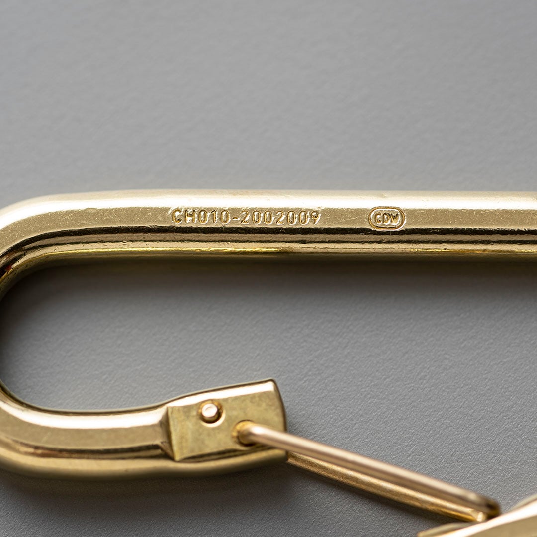 CLUCT 真鍮 ブラス 厚手カラビナ キーリング 両面に刻印クラフトマン