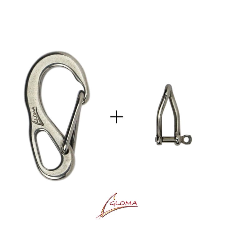Set】GLOMA グローマ カラビナ 1501 & ツイストシャックル 401