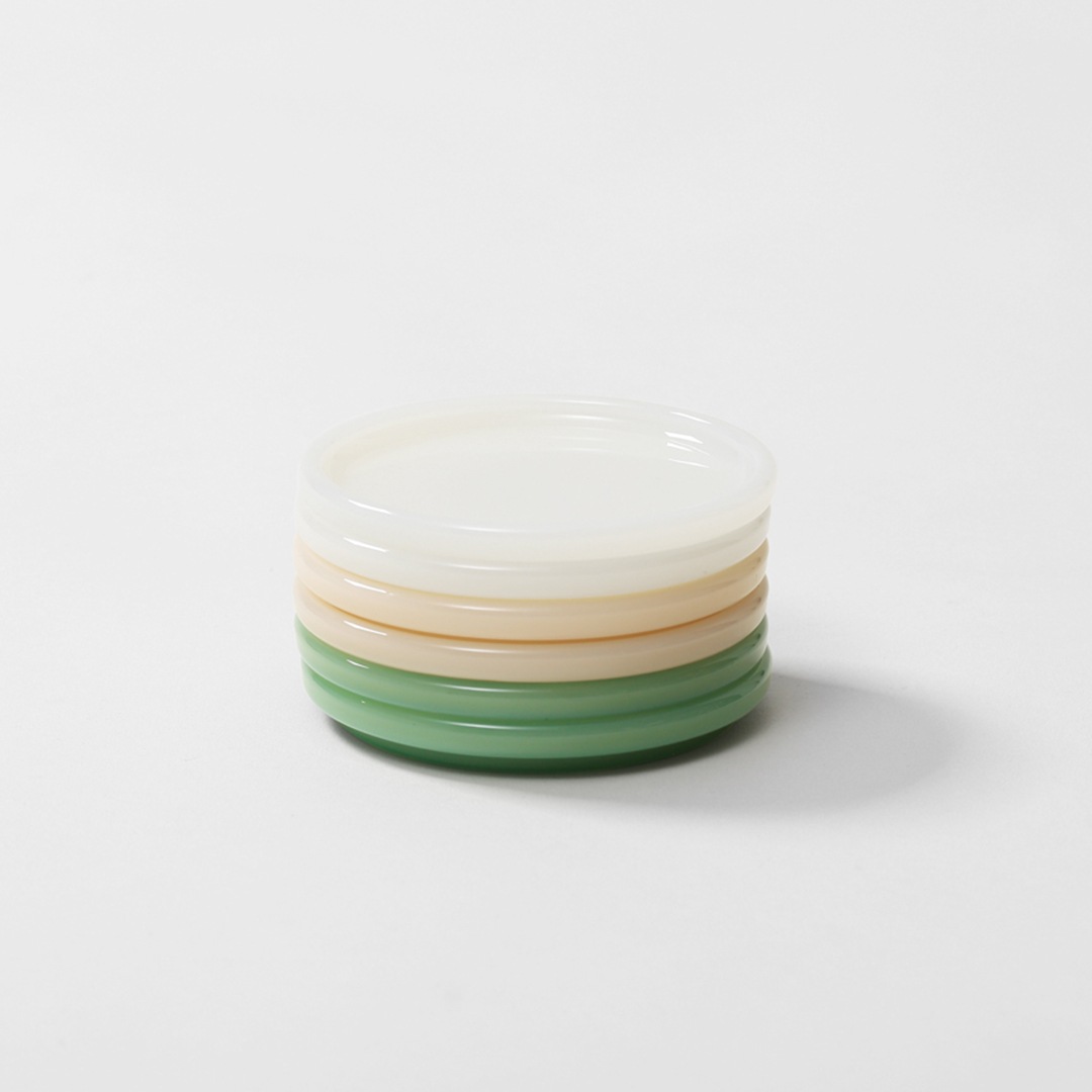 ideaco ミルクガラス プレート10 2個セット 