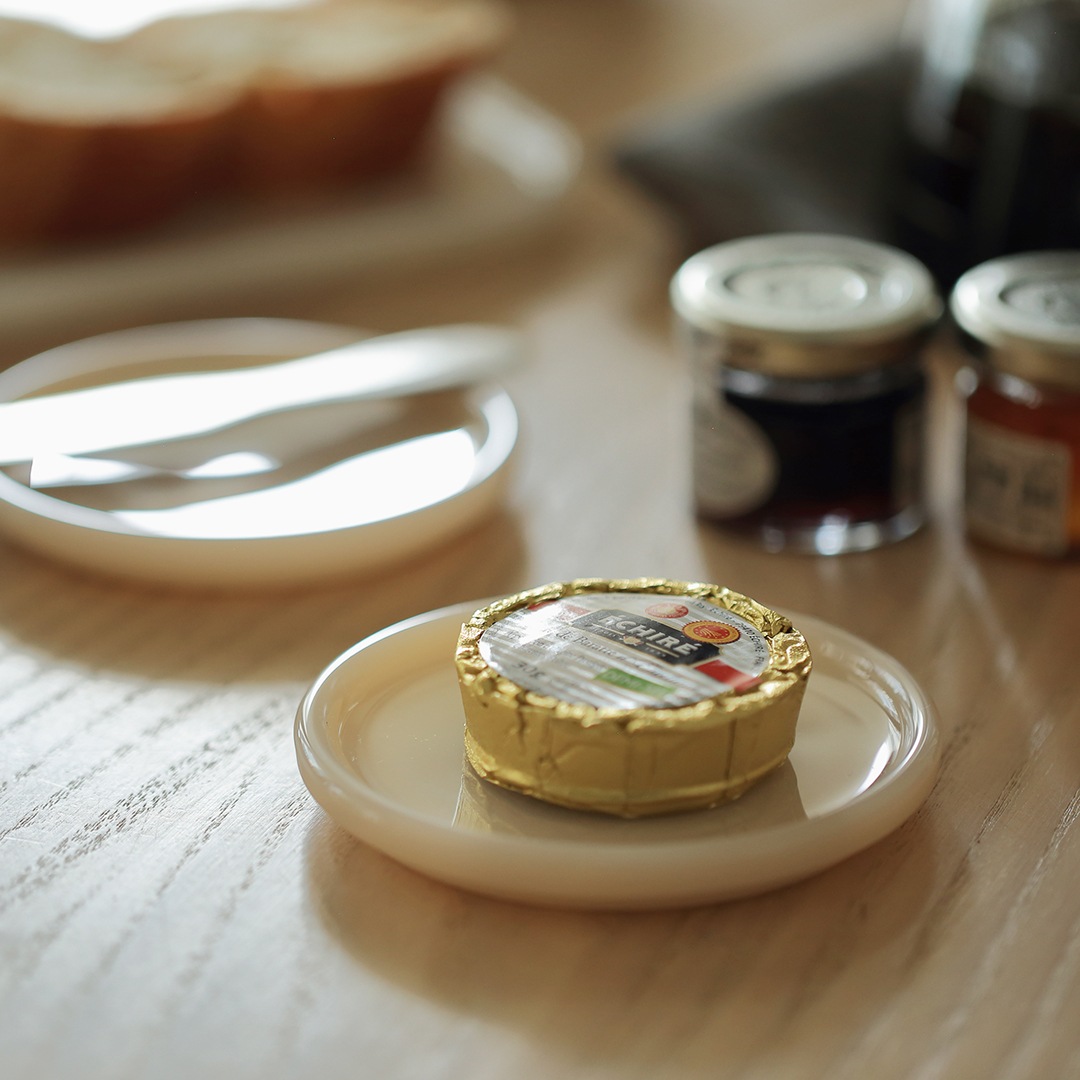 ideaco ミルクガラス プレート10 2個セット 