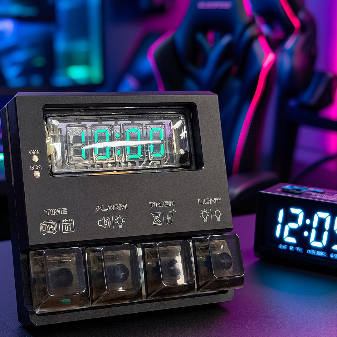 LGL Studio VFD デスク クロック | VFD搭載のレトロフューチャーな時計