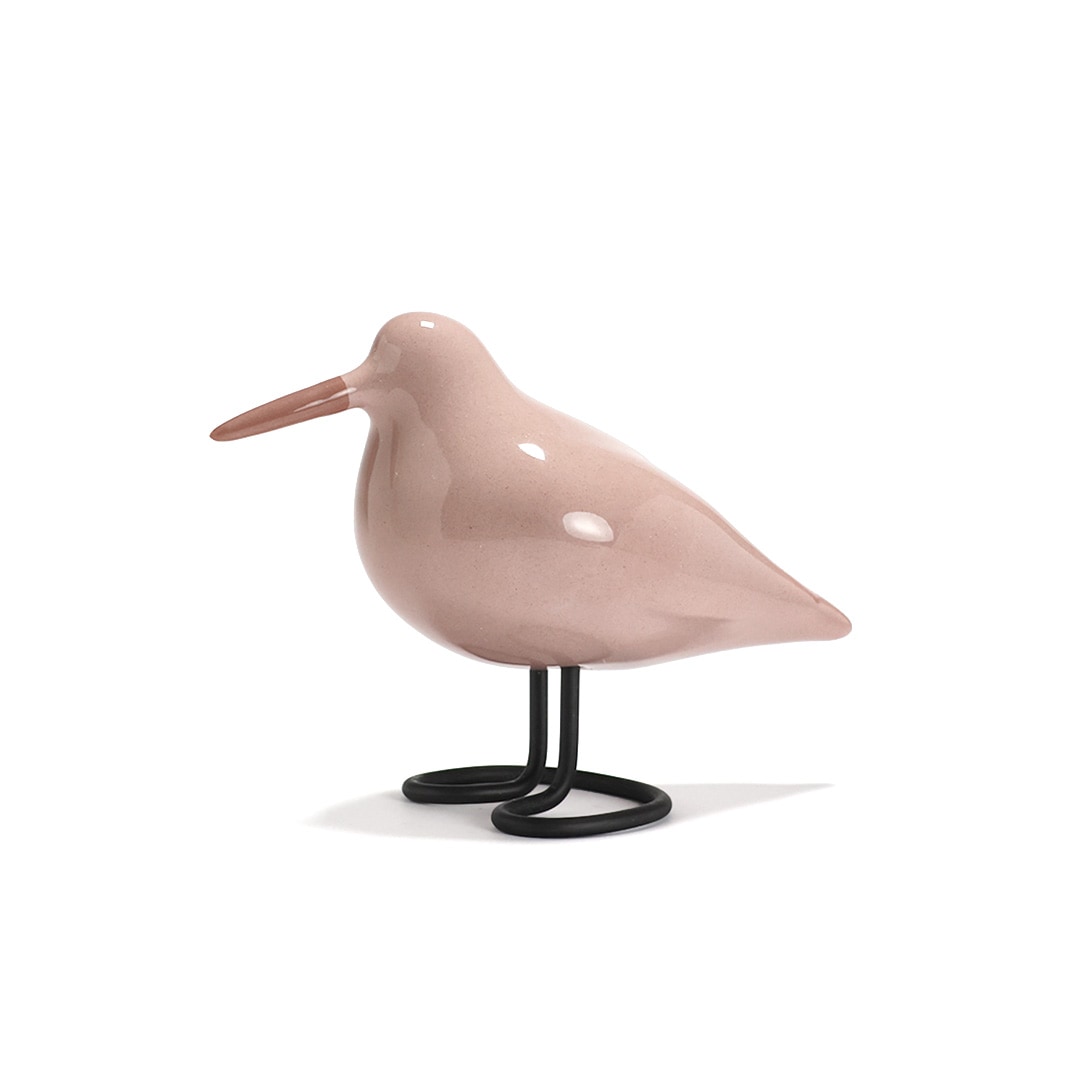 希少 ローズウッド 無垢 振り子人形 オブジェ フォークアート 北欧 Jehn Ceramics セラミックバード 