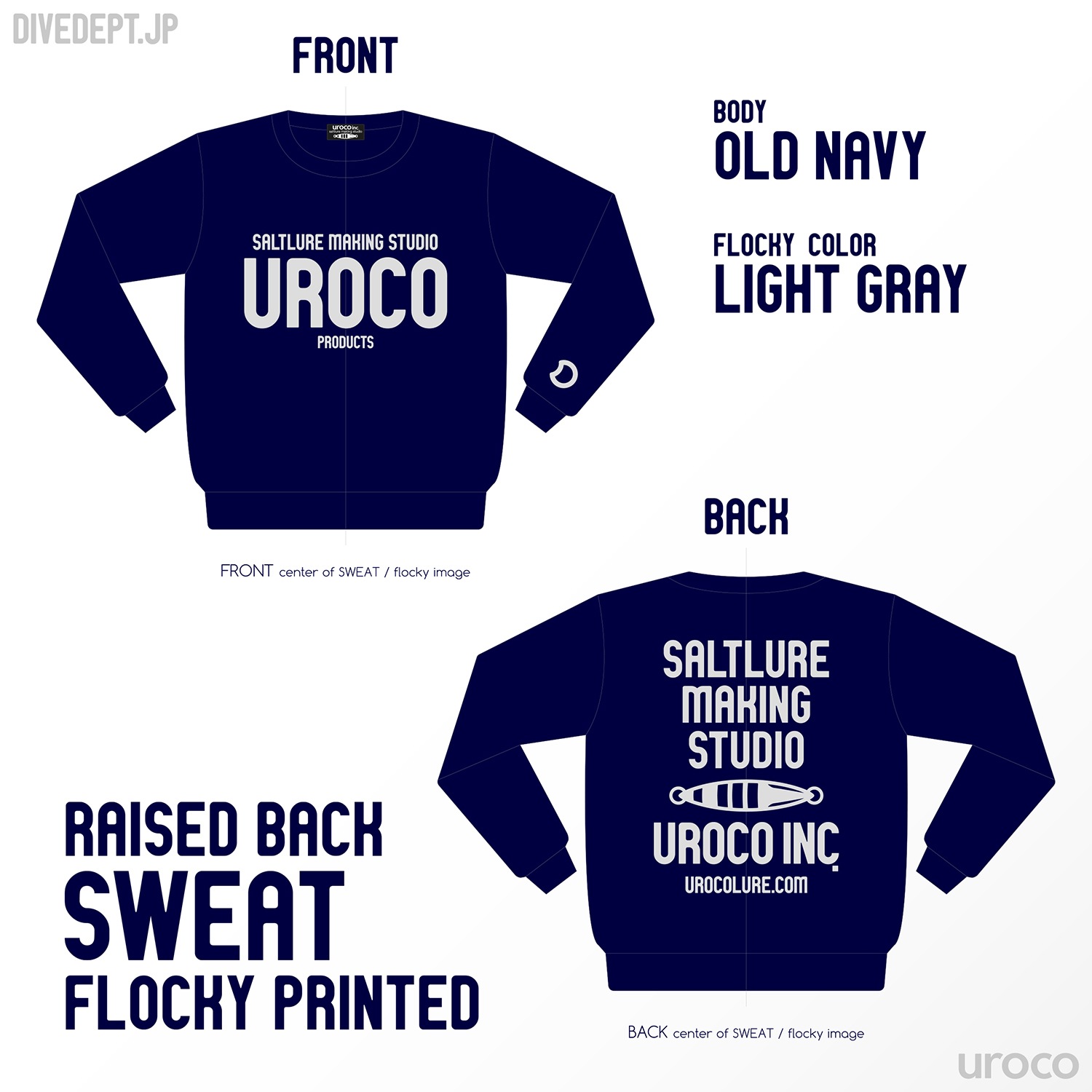 UROCO 2023 FLOCKY PRESS RAISED BACK SWEAT UFRS-0013