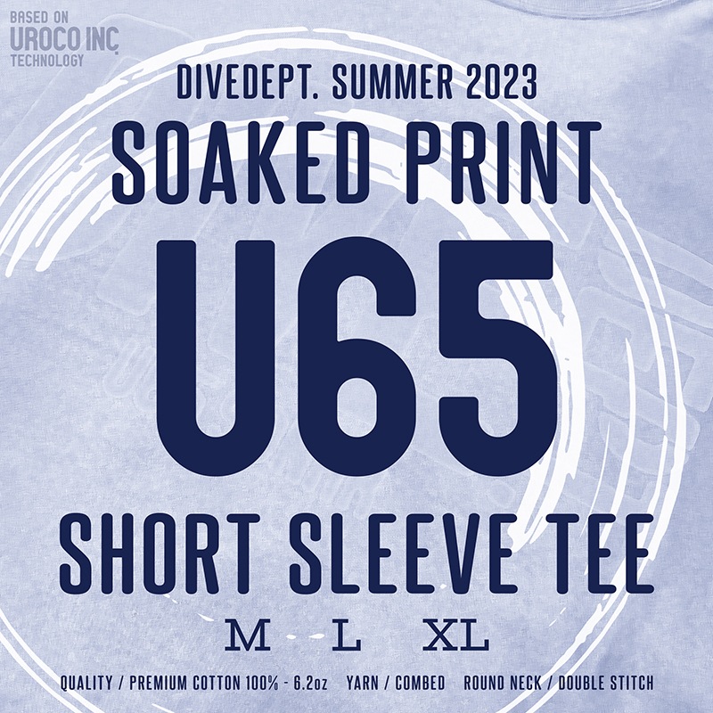 DIVEDEPT. U65 SOAKED PRINT SHORT SLEEVE TEE DSS-0016