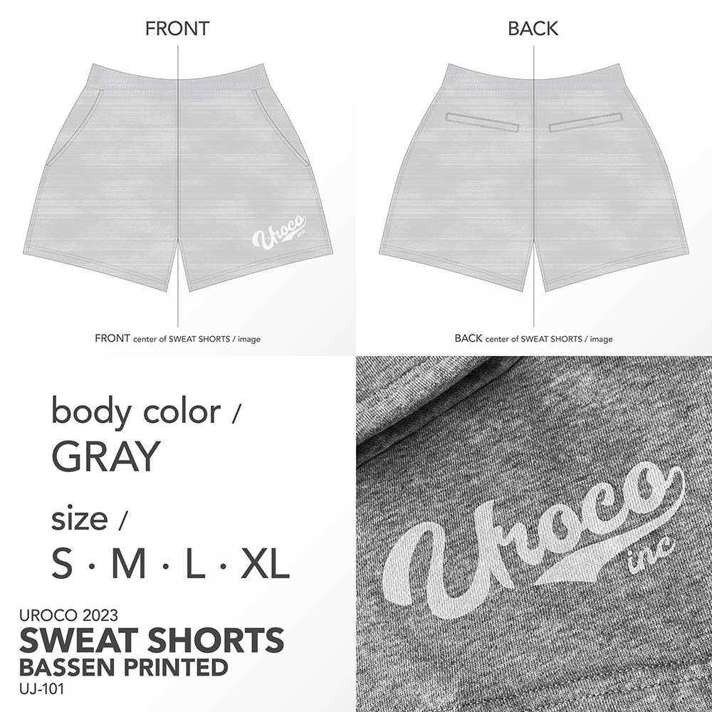 UROCO 2023 SWEAT SHORTS BASSEN PRINTED UJ-0024