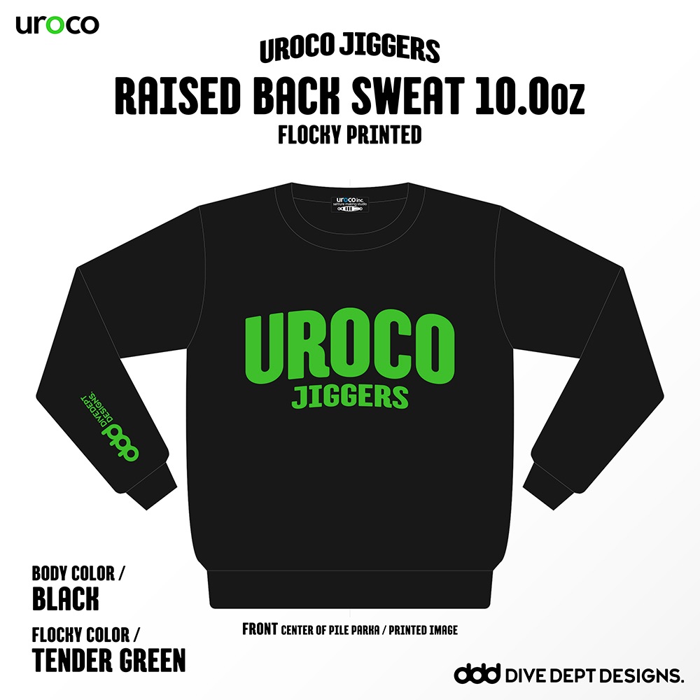 UROCO JIGGERS FLOCKY PRESS RAISED BACK SWEAT UFRS-0044