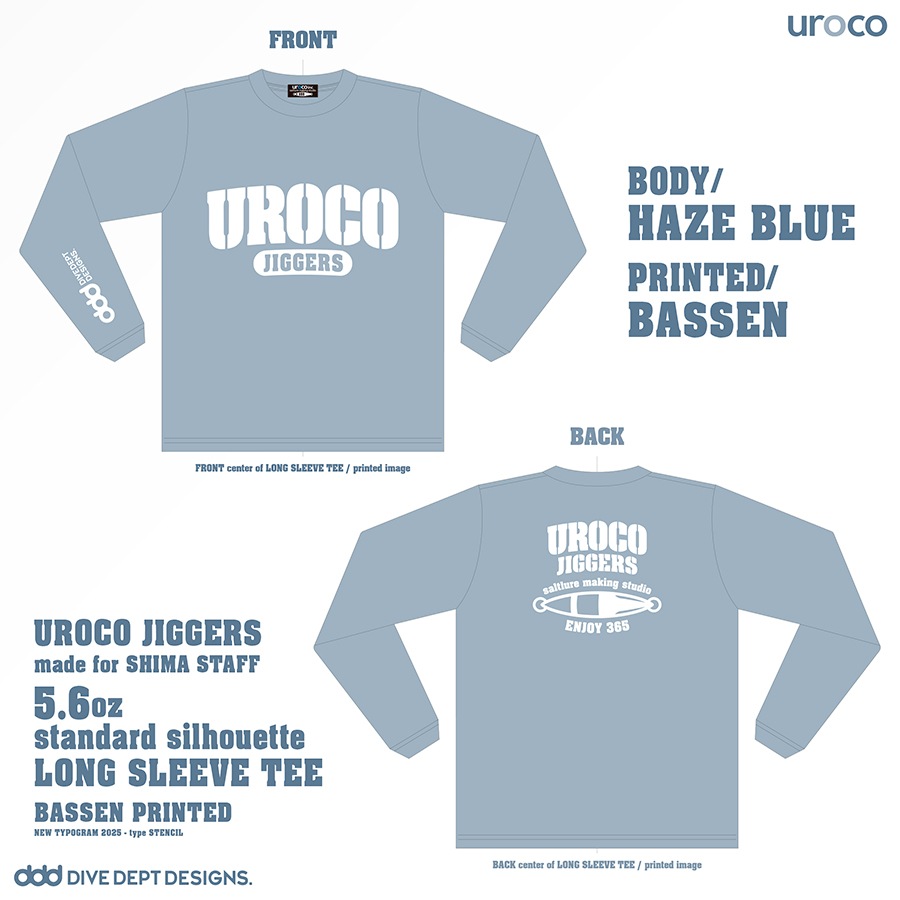 UROCO JIGGERS SHIMA STAFF LONG SLEEVE TEE USSL-0050