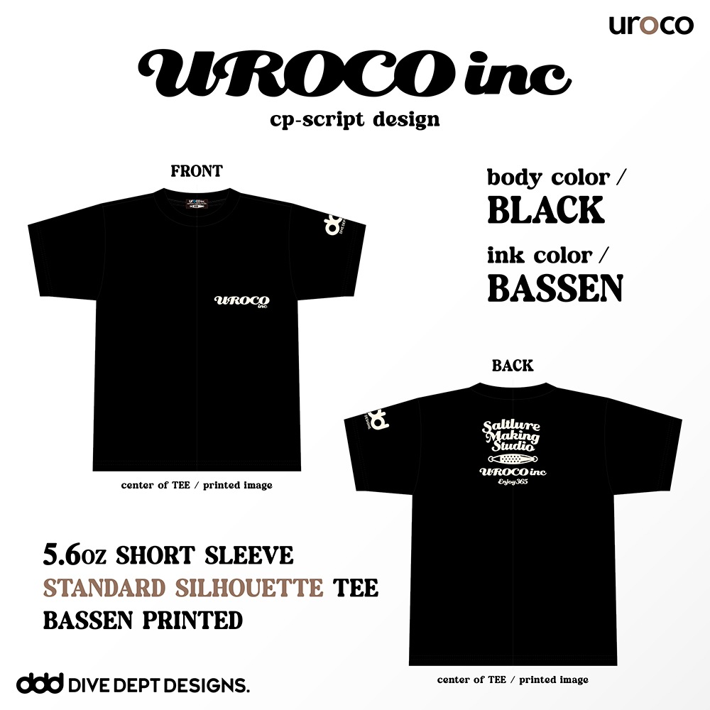 UROCO CP-SCRIPT BASSEN PRINTED SHORT SLEEVE TEE UCBS-0055