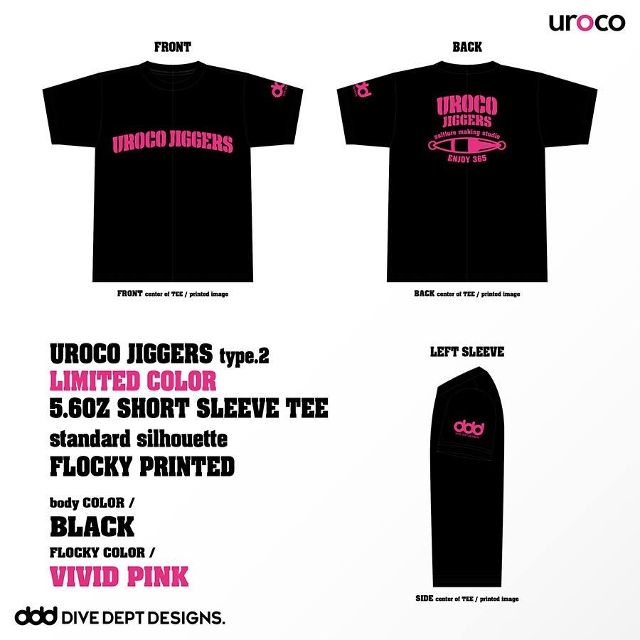 UROCO JIGGERS LIMITED PINK SHORT SLEEVE TEE UJPS-0061