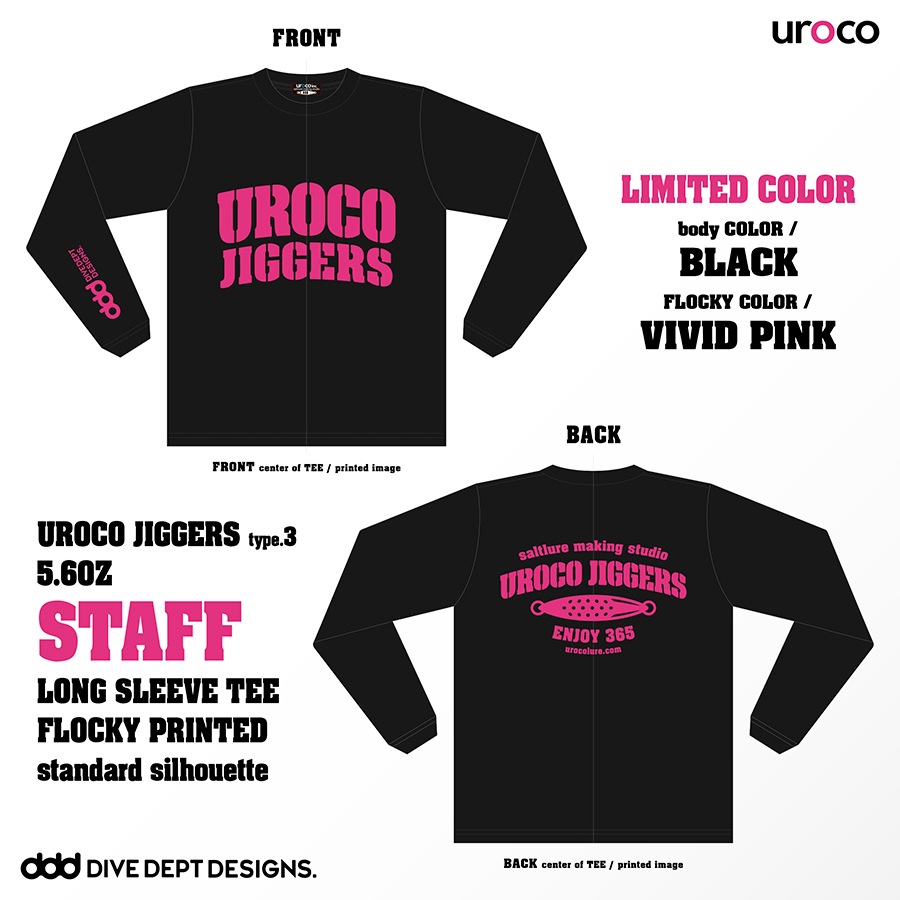 UROCO JIGGERS STAFF LONG SLEEVE TEE LIMITED PINK UJPL-0062