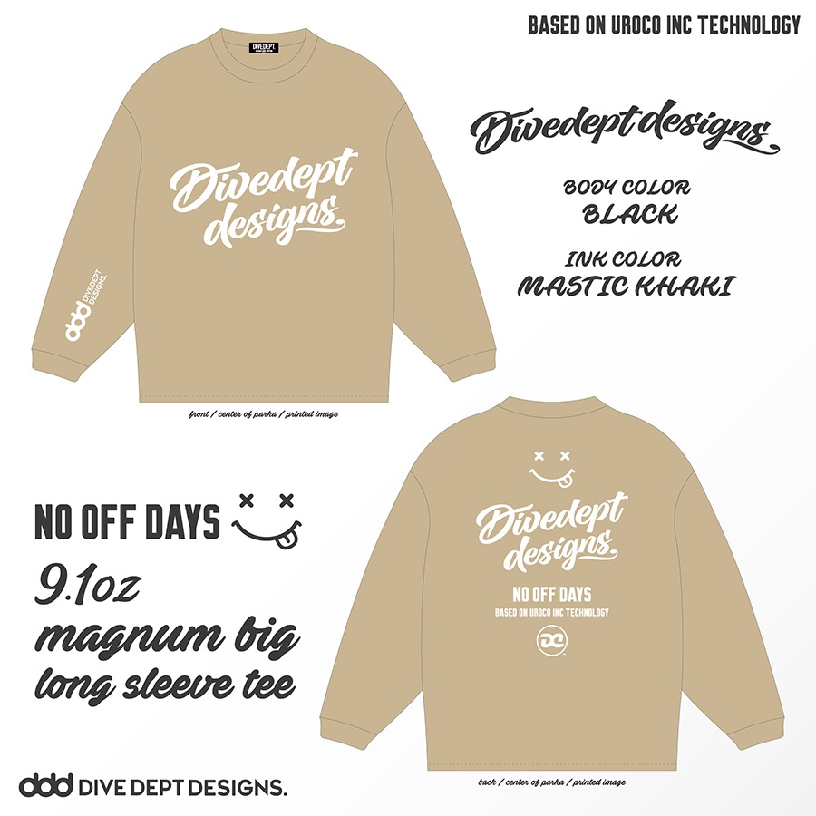 DIVEDEPT. NO OFF DAYS MAGNUM BIG LONG SLEEVE TEE DNBL-0065
