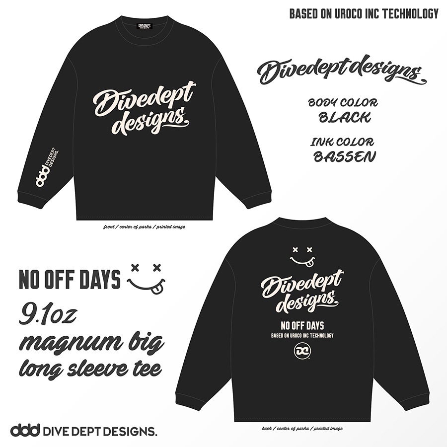 DIVEDEPT. NO OFF DAYS MAGNUM BIG LONG SLEEVE TEE DNBL-0065