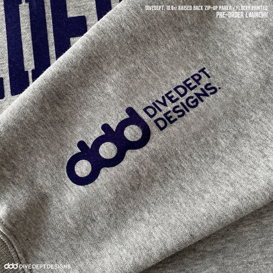 DIVE DEPT DESIGNS RAISED BACK ZIP-UP PARKA DRZP-0068