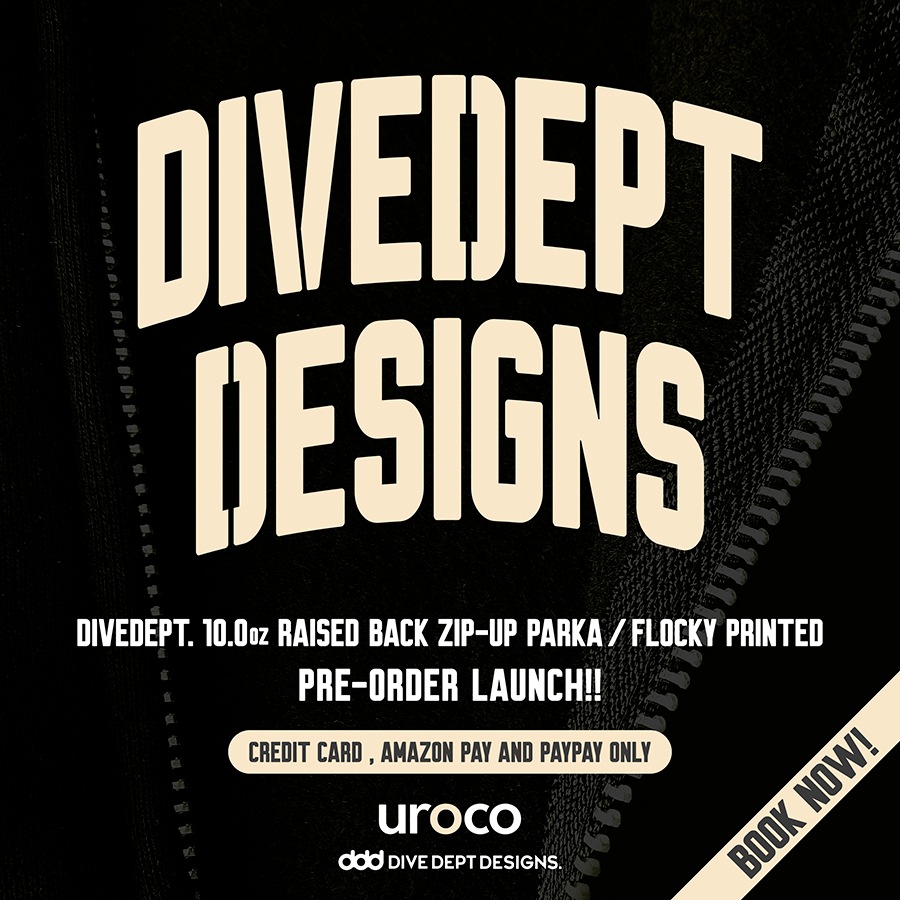 DIVE DEPT DESIGNS RAISED BACK ZIP-UP PARKA DRZP-0068