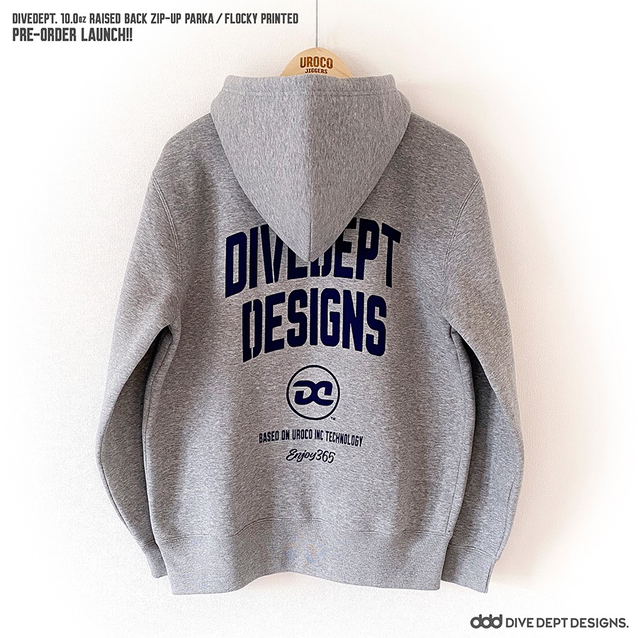 DIVE DEPT DESIGNS RAISED BACK ZIP-UP PARKA DRZP-0068