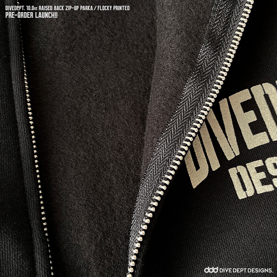 DIVE DEPT DESIGNS RAISED BACK ZIP-UP PARKA DRZP-0068