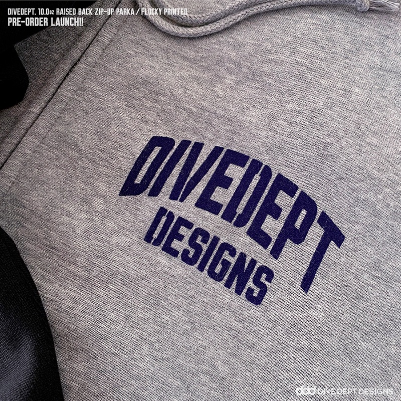 DIVE DEPT DESIGNS RAISED BACK ZIP-UP PARKA DRZP-0068