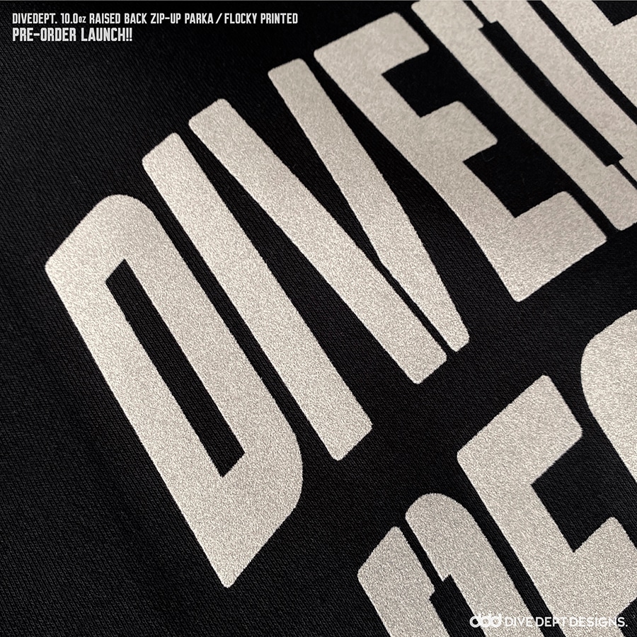 DIVE DEPT DESIGNS RAISED BACK ZIP-UP PARKA DRZP-0068