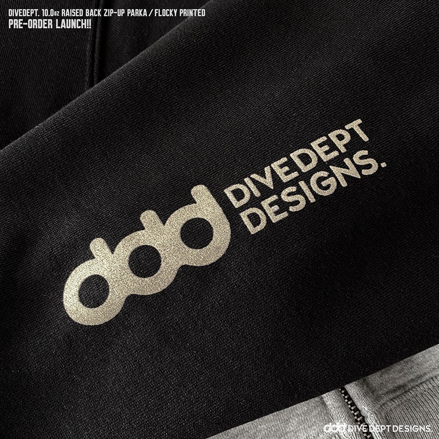 DIVE DEPT DESIGNS RAISED BACK ZIP-UP PARKA DRZP-0068