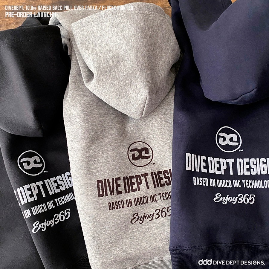 DIVE DEPT DESIGNS RAISED BACK PULL OVER PARKA DRPP-0069