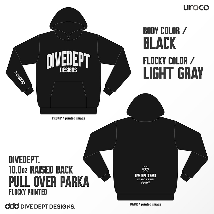 DIVE DEPT DESIGNS RAISED BACK PULL OVER PARKA DRPP-0069