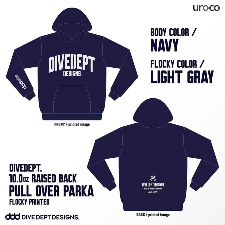 DIVE DEPT DESIGNS RAISED BACK PULL OVER PARKA DRPP-0069