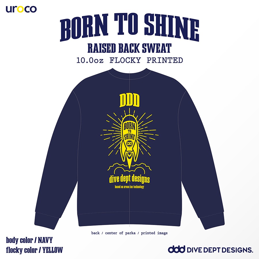 DIVEDEPT. BTS FLOCKY PRESS RAISED BACK SWEAT DBRS-0072