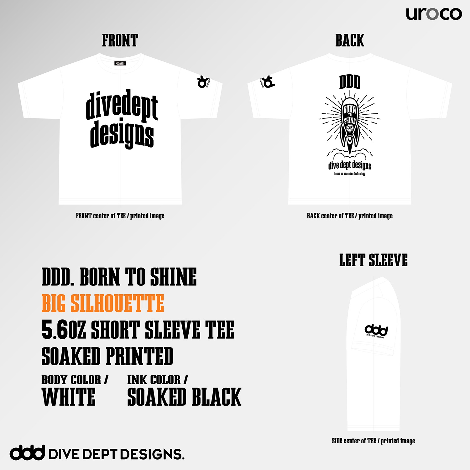 DIVEDEPT. BTS BIG SHORT SLEEVE TEE DBBS-0075