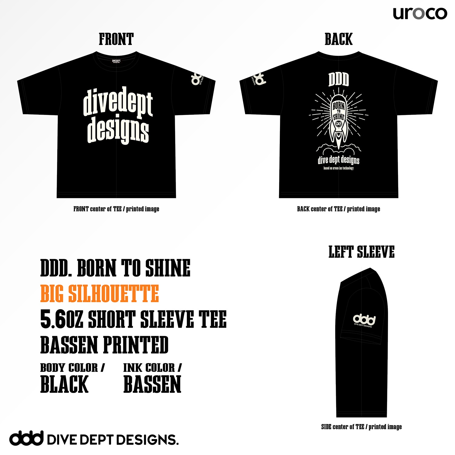 DIVEDEPT. BTS BIG SHORT SLEEVE TEE DBBS-0075