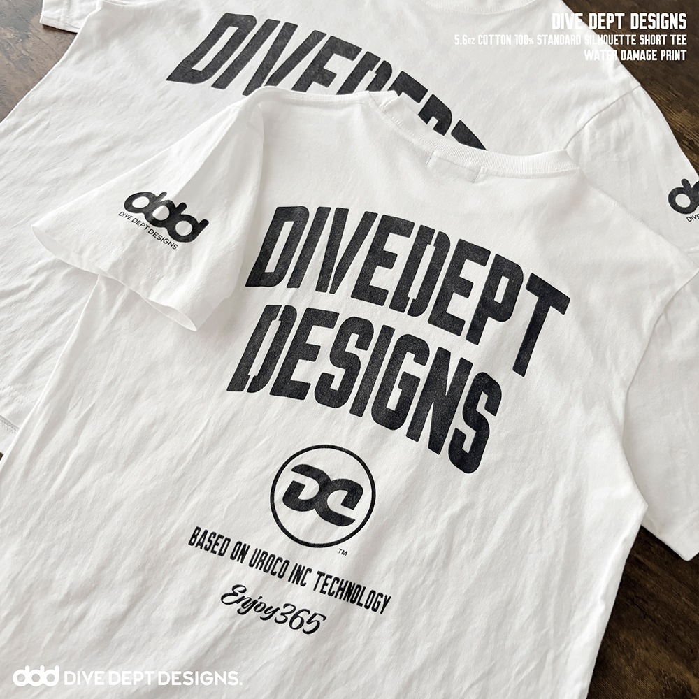 DIVE DEPT DESIGNS WATER DAMAGE PRINT SHORT SLEEVE TEE DDSS-0081