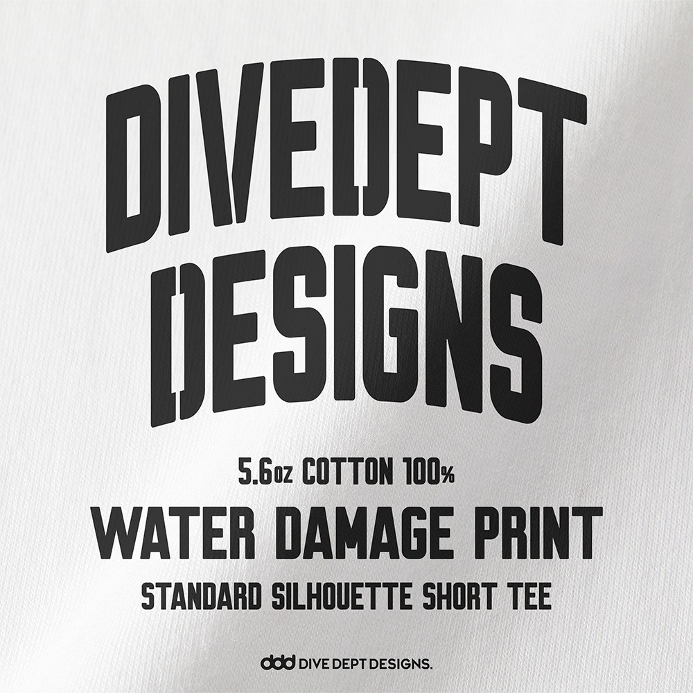 DIVE DEPT DESIGNS WATER DAMAGE PRINT SHORT SLEEVE TEE DDSS-0081