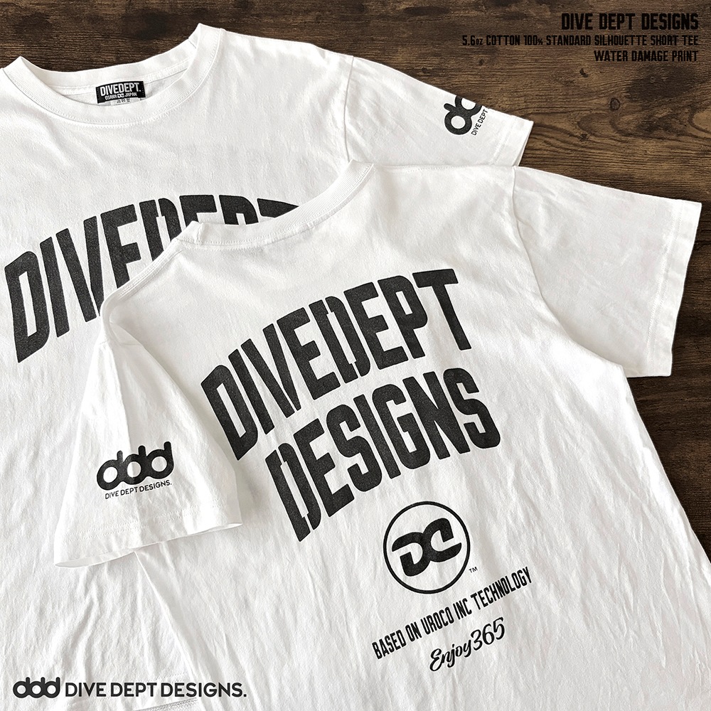 DIVE DEPT DESIGNS WATER DAMAGE PRINT SHORT SLEEVE TEE DDSS-0081