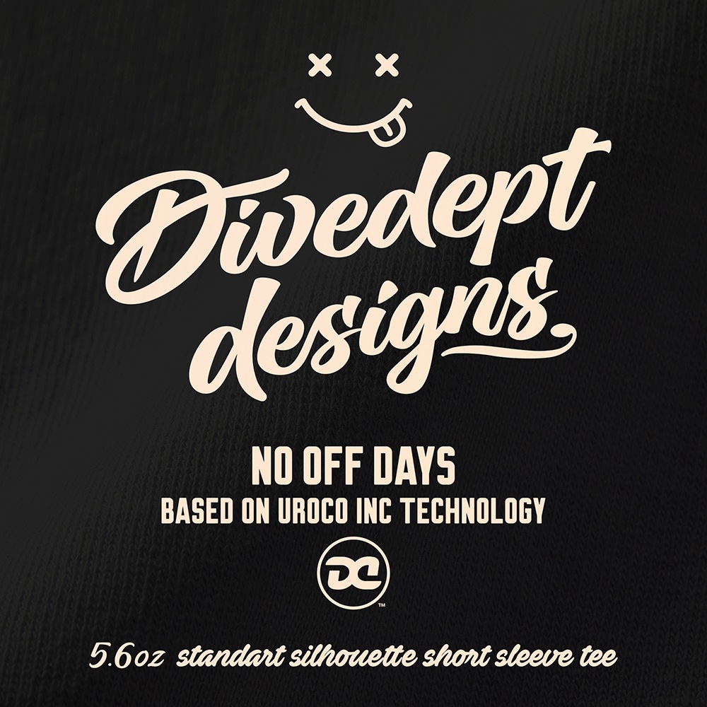 DIVEDEPT. NO OFF DAYS BASSEN PRINTED SHORT SLEEVE TEE DNBS-0082