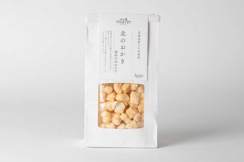 北海道産もち米使用 北のおかき 池田の山わさび