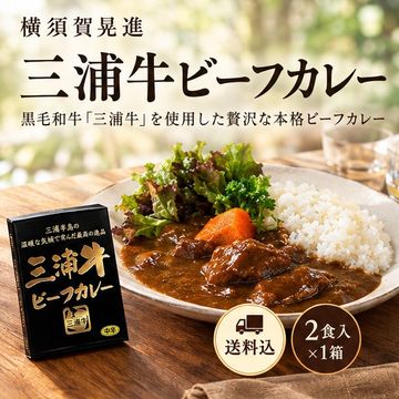 【送料込】三浦牛ビーフカレー２食入×１箱