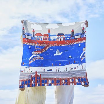 横浜柄の風呂敷