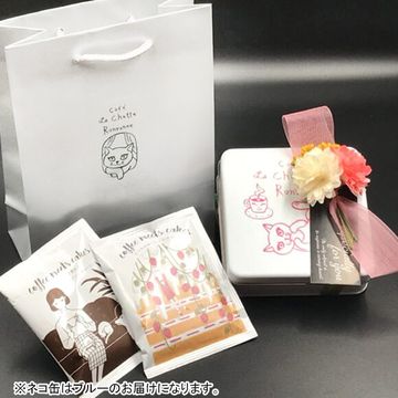 【ギフトセット】美味しいクッキーがたくさん詰まった「猫缶」とコーヒーのセット