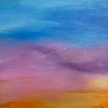 【チョークアート】朝焼け