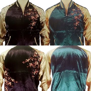 [Mサイズ]桜×桜柄刺繍リバーシブルスカジャン