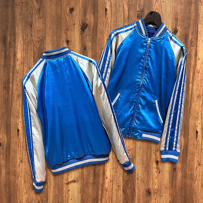 Mサイズ]桜髑髏柄刺繍リバーシブルスカジャン【送料無料】｜カジュアル